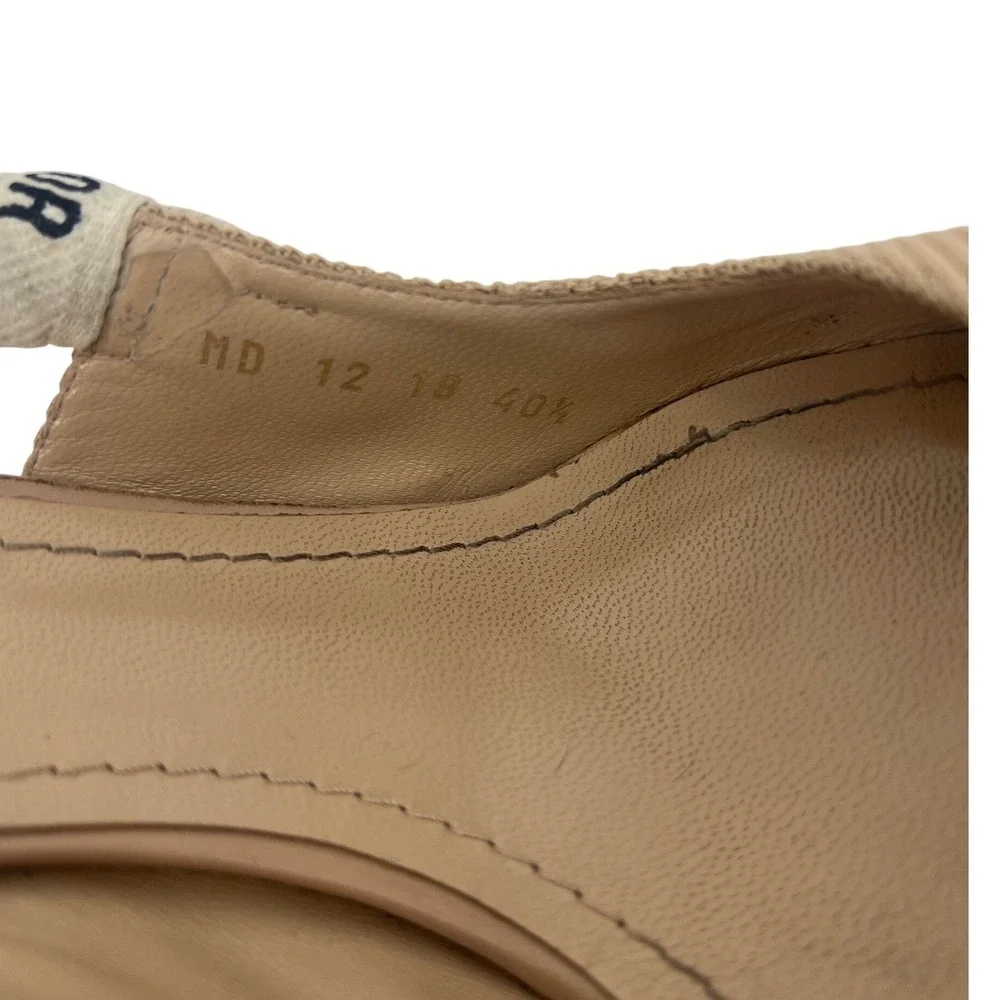 Christian Dior J'Adior Slingback Pump Nude Technical Fabric Size 40.5